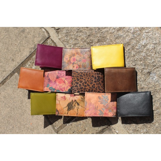 Large Tiny Wallet Yellow Leather